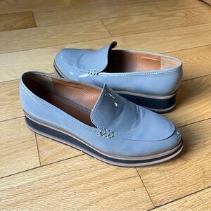 SARTO by Franco Sarto Ayer’s Loafer Flat Women’s Grey Patent Size 5.5 (fits 6)